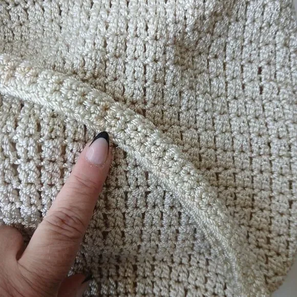 MA-DE Knit Straw Crocheted BoHo Hippie Crossbody Shoulder Bag Y2K - Picture 12 of 12